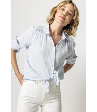 Lilla P Long Sleeve Button Down Top