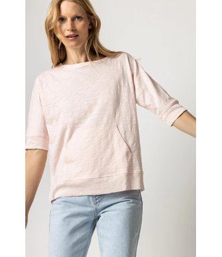 Lilla P Elbow Sleeve Pocket Boatneck Top