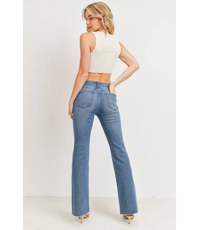 Just Black High Rise Scissor Cut Flare Jeans