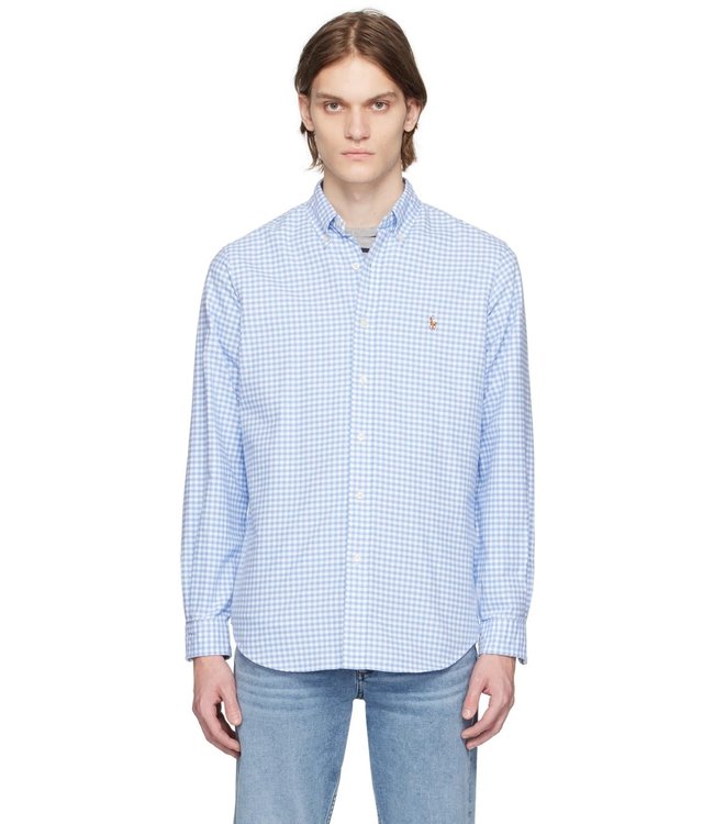 PRL Classic Fit Plaid Oxford Long Sleeve Woven Shirt