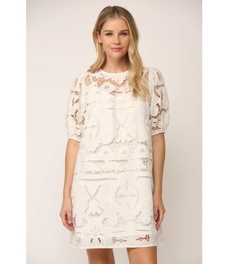 Fate by LFD Broderie Shift Lace Dress