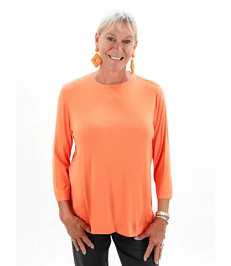 Multiples 3/4 Sleeve Scoop Neck Top