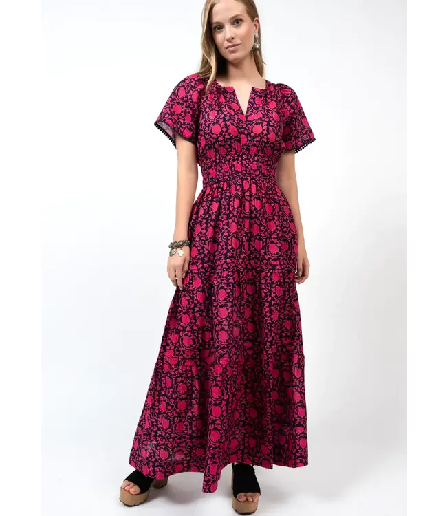 Solid Color Cinched Waist Midi Dress for Women Mid-Calf Length – Anna-Kaci