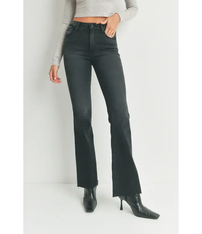 Just Black Denim Button Down Straight Jeans | Fresh Nostalgia Boutique