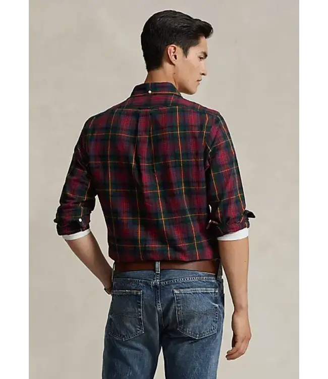 PRL Long-Sleeve Classic Oxford Sport Shirt - Plaid
