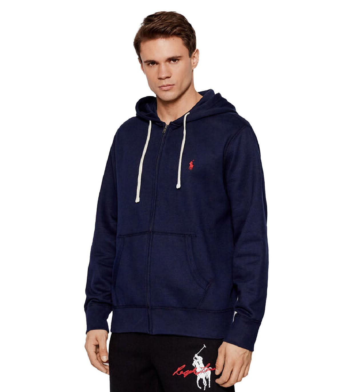 (取寄) ラルフローレン メンズ ロング スリーブ RL フリース Polo Ralph Lauren men Long Sleeve RL Fleece Bristol Blue PRL Long-Sleeve RL Fleece Full-Zip Hoodie - Abraham's