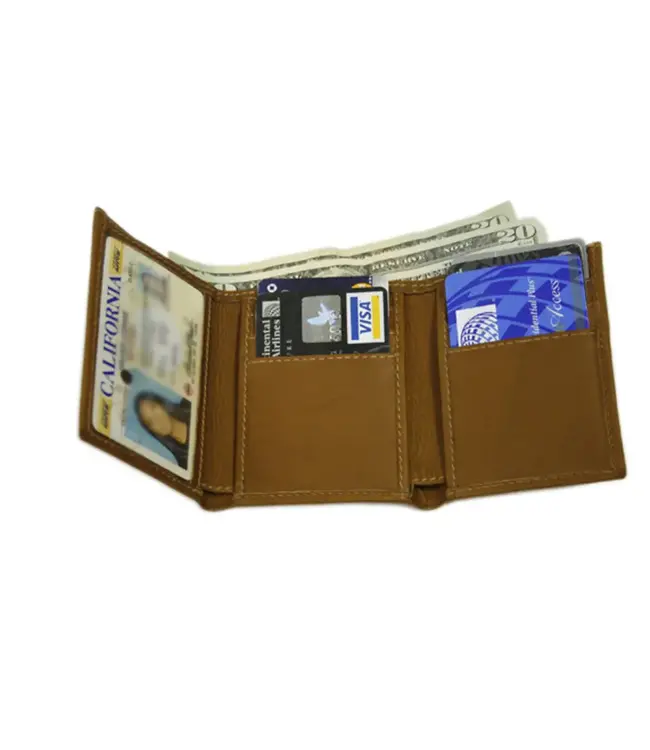 Piel Leather Tri-Fold Wallet