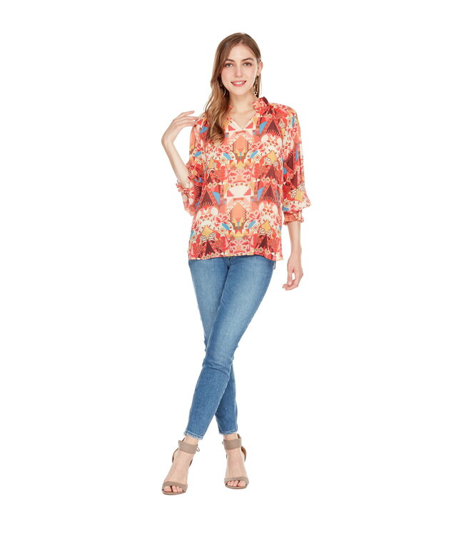 Jade Melody Tam Cinched Sleeve Top