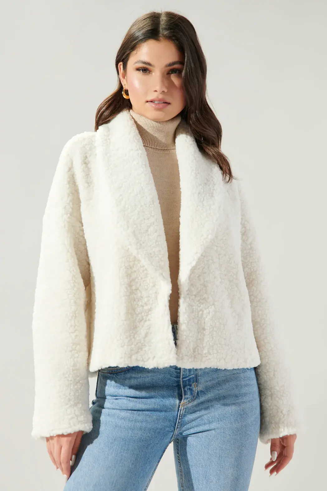 Faux sherpa cardigan sale