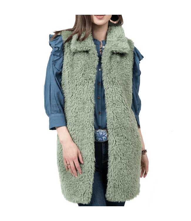 Long shaggy shop vest