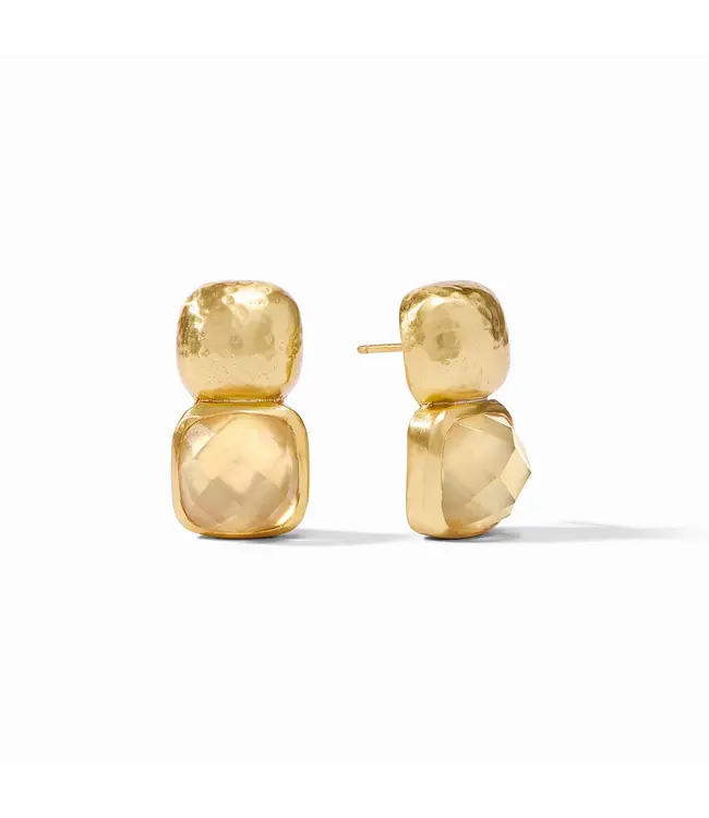 Julie Vos Catalina Gold Gem Earrings