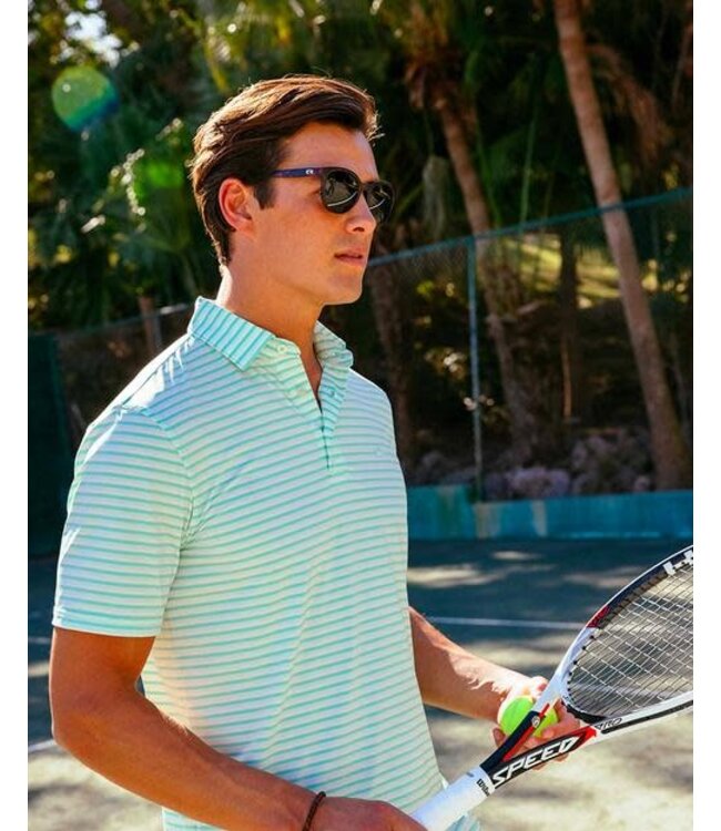 Southern Tide Brrr Waypoint Stripe Performance Polo