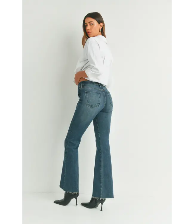 Just Black High Rise Scissor Cut Flare Jeans