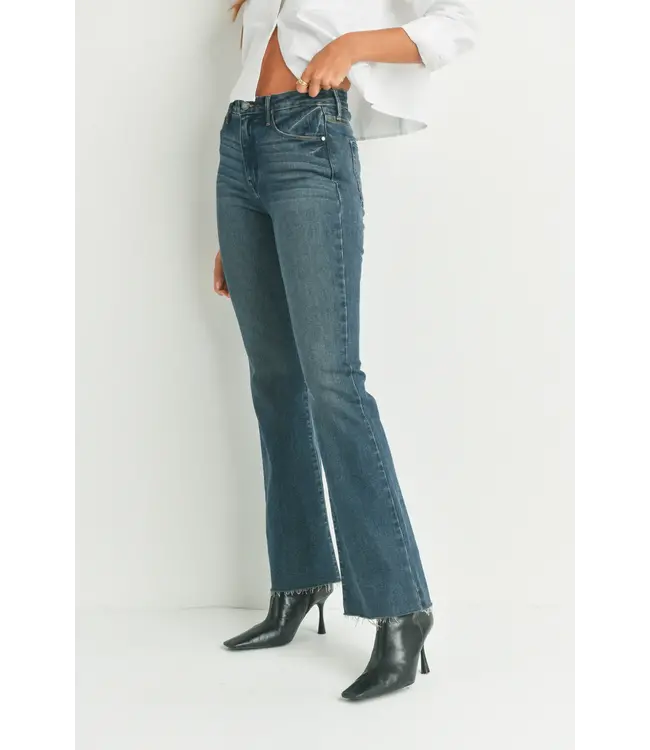 Just Black High Rise Scissor Cut Flare Jeans