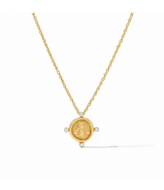 Julie Vos Bee Cameo Solitaire Necklace