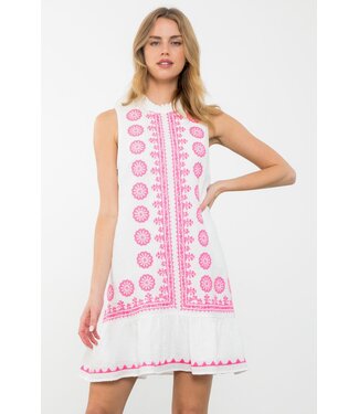 THML Sleeveless Embroidered Dress