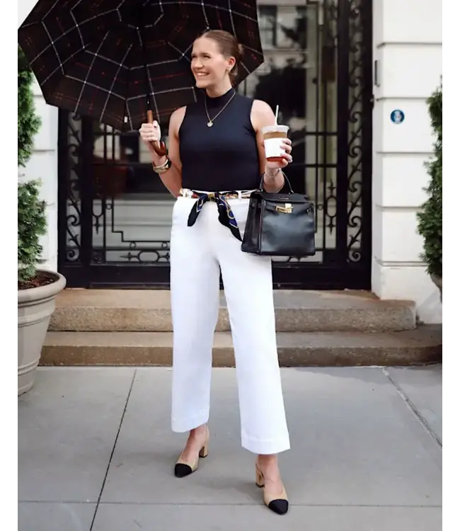 Spanx Stretch Twill Cropped Wide Leg Pant