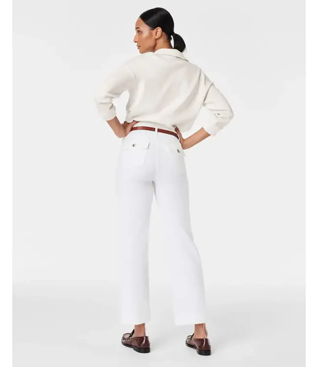 Spanx Stretch Twill Cropped Wide Leg Pant
