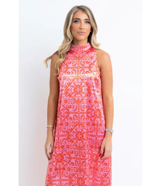 Karlie Floral Mock Halter Maxi Dress