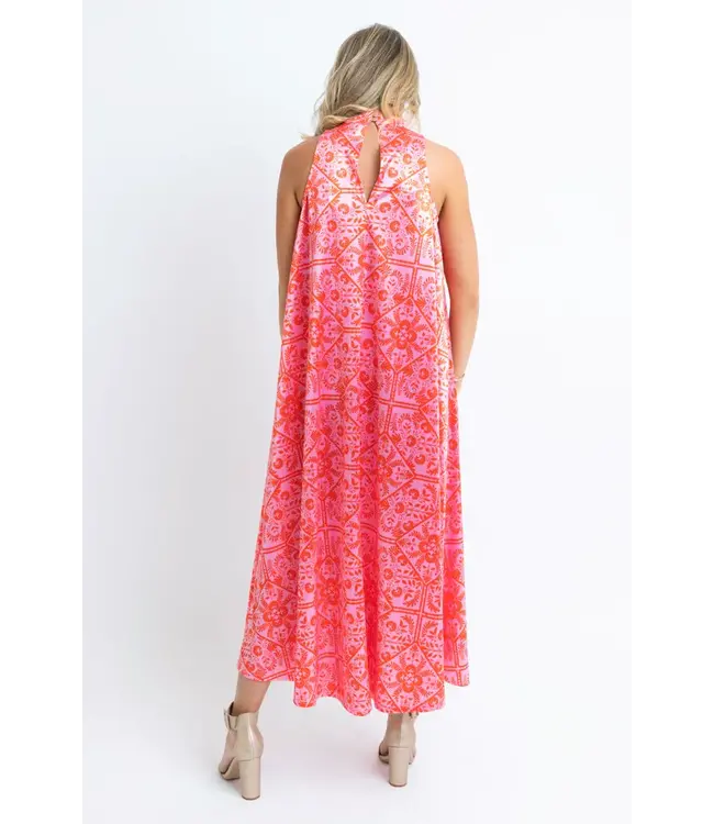 Karlie Floral Mock Halter Maxi Dress
