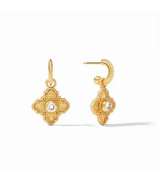 Julie Vos Malta Theodora Hoop & Charm Earrings