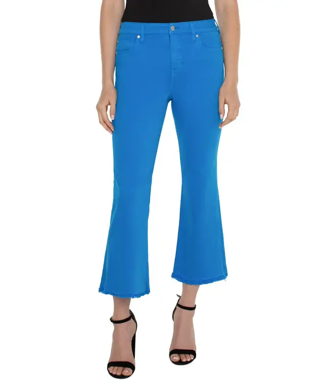 Liverpool Eco Hannah Crop Flare with Fray Hem Jean