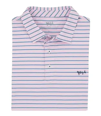 Coastal Cotton Stripe Performance Polo