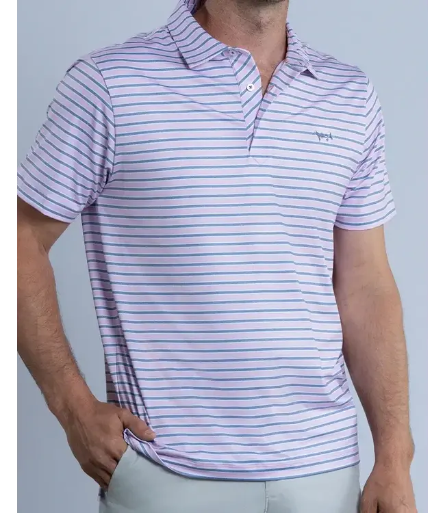 Coastal Cotton Stripe Performance Polo