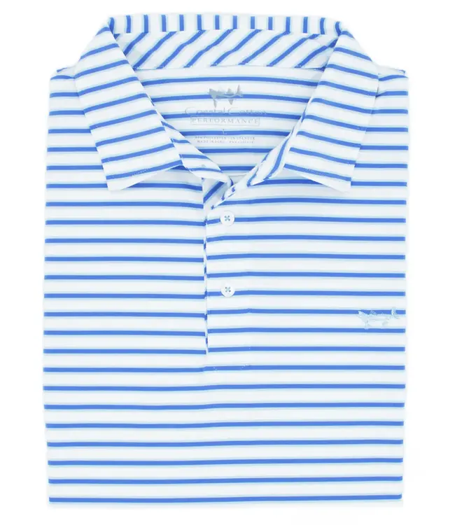 Coastal Cotton Stripe Performance Polo