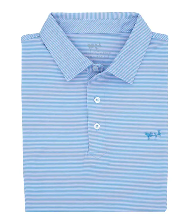 Coastal Cotton Stripe Performance Polo
