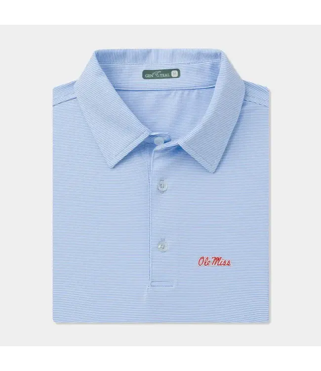 GenTeal Apparel Ole Miss Club Pinstripe Performance Polo