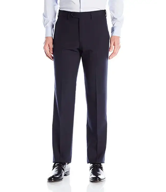 Blue Lion Palm Beach Wool/Poly Unhemmed Flat Front Expander Pant