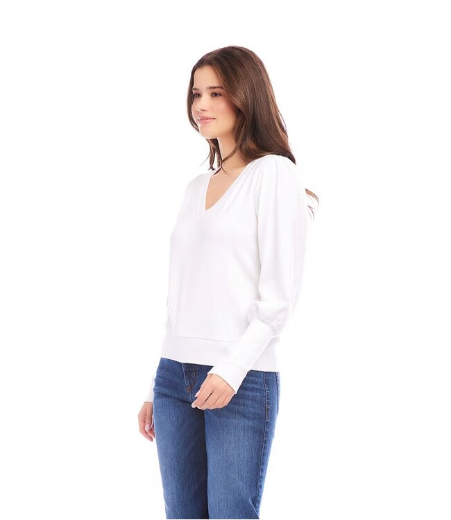 Karen Kane V-Neck Bishop Sleeve Top