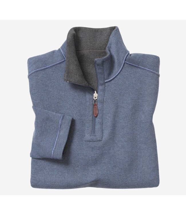 Johnston & Murphy Reversible Solid Quarter Zip