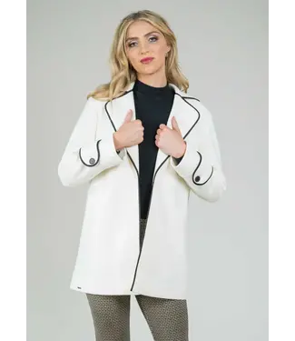 Lisette Monica Fabric 31" Jacket With Black Binding