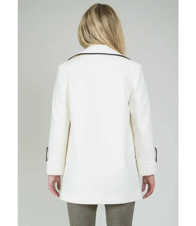 Lisette Monica Fabric 31" Jacket With Black Binding