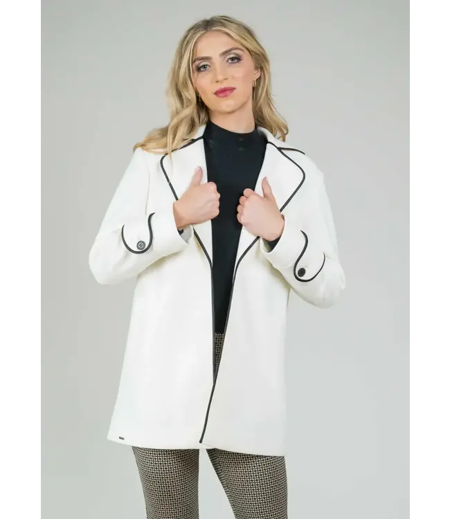 Lisette Monica Fabric 31" Jacket With Black Binding
