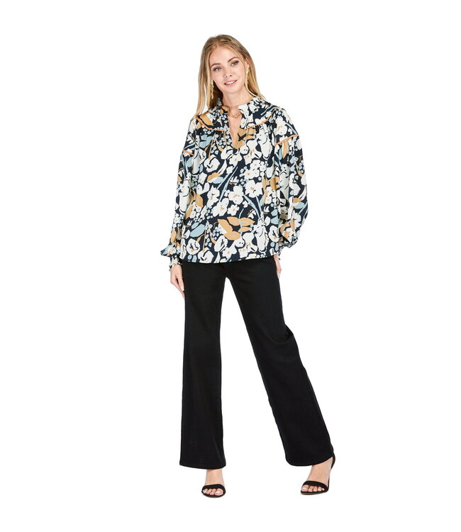 Jade Melody Tam Trimmed Top