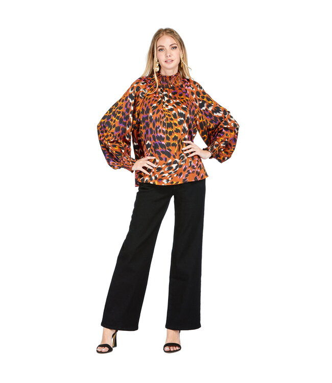 Joy Joy Elastic Neck Top