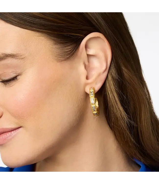 Julie Vos Baguette Medium Hoop Earrings