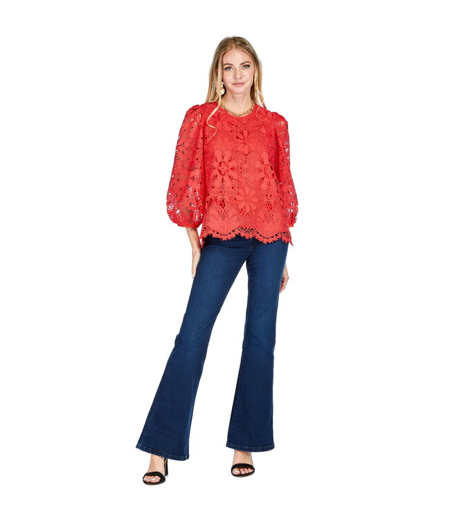 Jade Melody Tam Tie Back Cropped Top