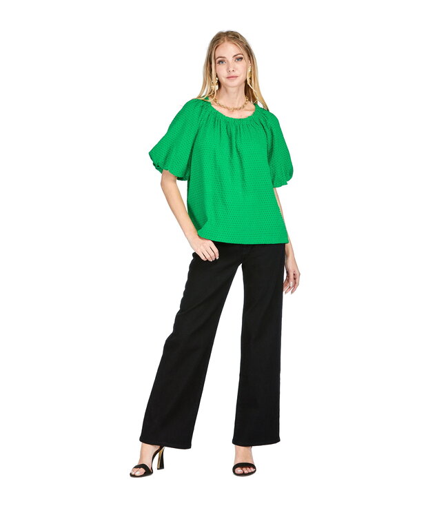 Jade Melody Tam Gathers Neck Tie Back Top