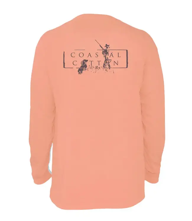 Coastal Cotton L/S On The Hunt Pima Cotton Pocket Tee