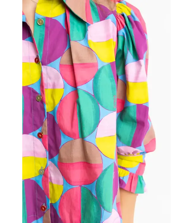 Karlie Modern Pop Button Up Top