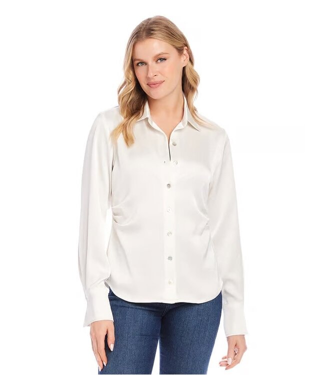 Karen Kane Side Pleat Shirt