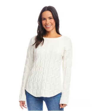Karen Kane Cable Shirttail Sweater