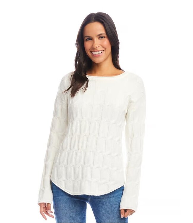 Karen Kane Cable Shirttail Sweater