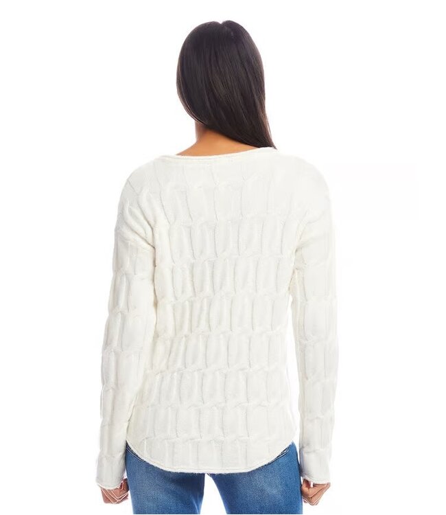 Karen Kane Cable Shirttail Sweater