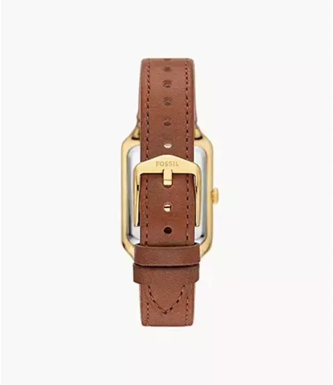 Fossil Raquel Three-Hand Date Medium Brown Leather Watch