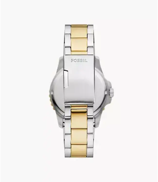 Fossil Blue Dive Three-Hand Date Two-Tone Stainless Steel Watch